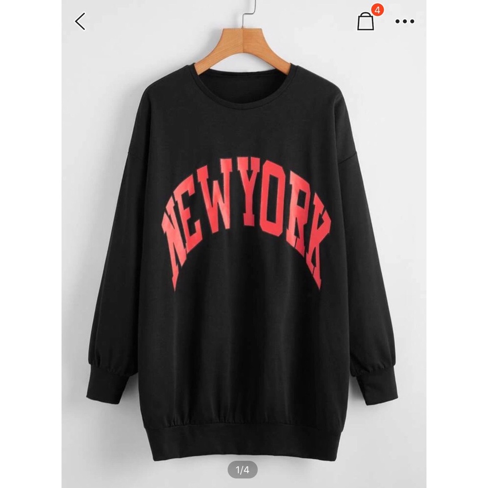 ‘NEWYORK’ oversized sweater
